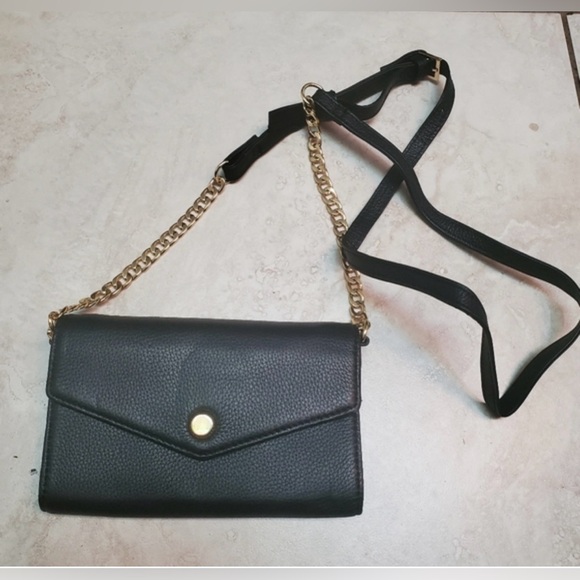 Stella & Max ladies small black leather shoulder purse. - Picture 1 of 5